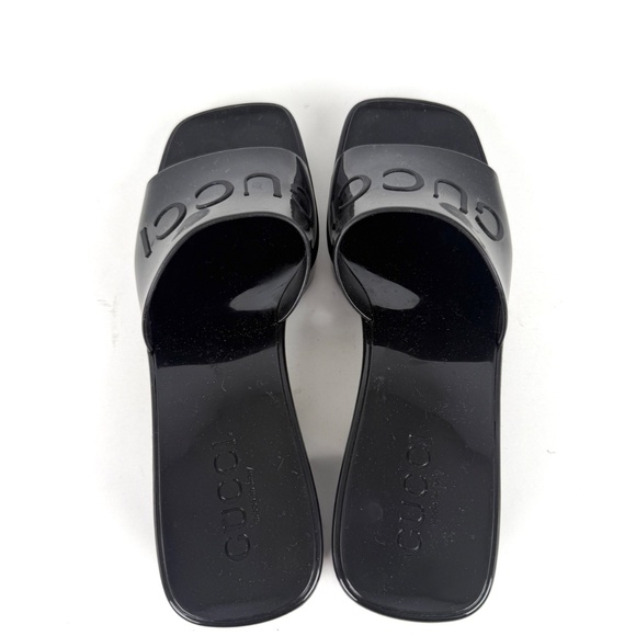 GUCCI Rubber Black Platform Slide Sandals 36, 6 - Picture 7 of 14